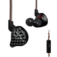 HKM-754963 In-Ear Bass Earphones with 3.5mm Plug and Mic, 20-40,000 Hz Frequency Range, 106 dB Sensitivity, Ear Wrap Design