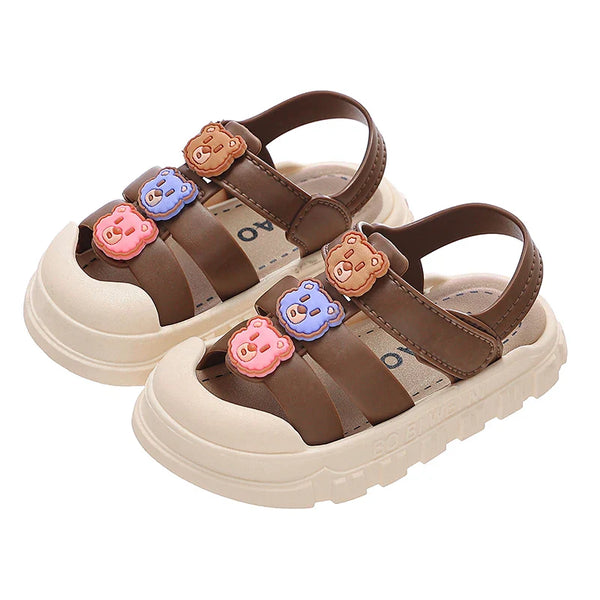 HKM-755155 Comfortable Design New Cute Kids' Sandals Summer Soft Sole Slippers Lightweight Fashion Flat Casual Sandals