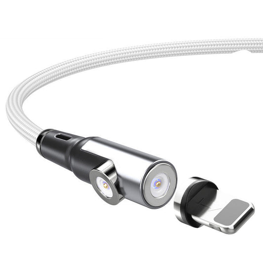 HKM-755155 Magnetic Two-in-One Charging Cable for Smartphones and Navigation Devices, 1m/2m Length, Black Silver