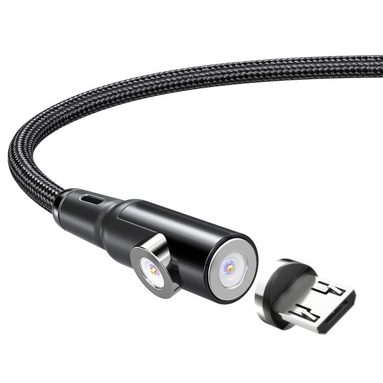 HKM-755155 Magnetic Two-in-One Charging Cable for Smartphones and Navigation Devices, 1m/2m Length, Black Silver