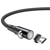 HKM-755155 Magnetic Two-in-One Charging Cable for Smartphones and Navigation Devices, 1m/2m Length, Black Silver