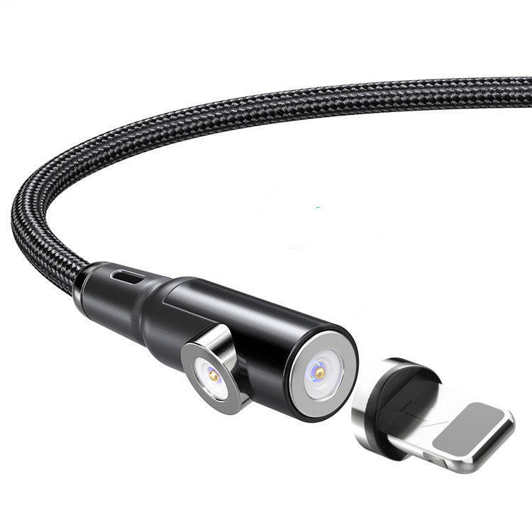 HKM-755155 Magnetic Two-in-One Charging Cable for Smartphones and Navigation Devices, 1m/2m Length, Black Silver