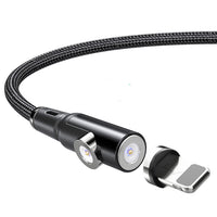 HKM-755155 Magnetic Two-in-One Charging Cable for Smartphones and Navigation Devices, 1m/2m Length, Black Silver