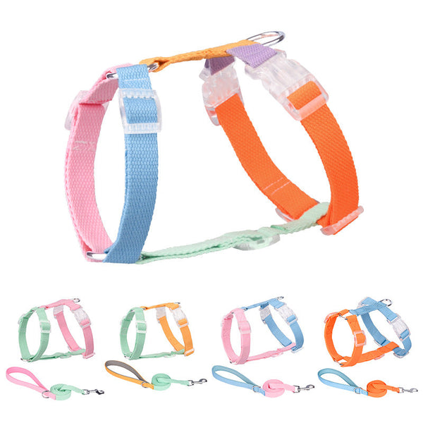 HKM-7552445 Color Matching Anti-Breakaway Pet Leash and Chest Strap Set in Various Colors
