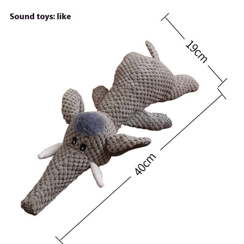 HKM-7552829 Interactive Plush Dog Toy for Molar Teeth Cleaning - Long Lion, Elephant, Wolf, Monkey, Rhinoceros & More
