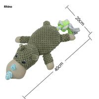 HKM-7552829 Interactive Plush Dog Toy for Molar Teeth Cleaning - Long Lion, Elephant, Wolf, Monkey, Rhinoceros & More