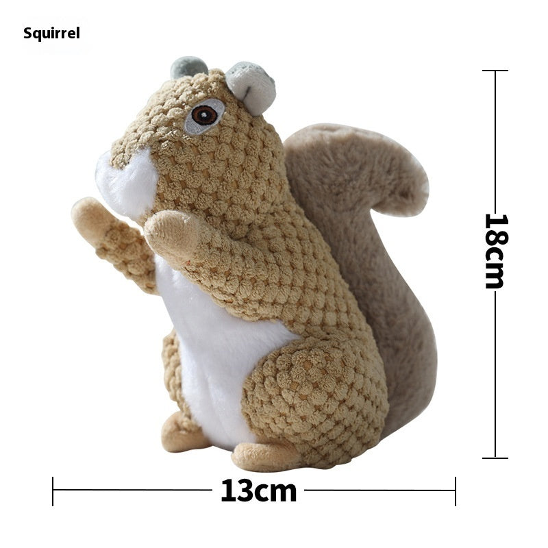 HKM-7552829 Interactive Plush Dog Toy for Molar Teeth Cleaning - Long Lion, Elephant, Wolf, Monkey, Rhinoceros & More
