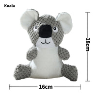 HKM-7552829 Interactive Plush Dog Toy for Molar Teeth Cleaning - Long Lion, Elephant, Wolf, Monkey, Rhinoceros & More