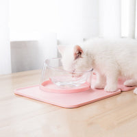 HKM-7553341 Anti-Spill and Anti-Tip Pet Bowl with Inclined Design - 440ML Water & 400ML Food Bowls