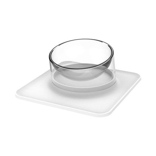 HKM-7553341 Anti-Spill and Anti-Tip Pet Bowl with Inclined Design - 440ML Water & 400ML Food Bowls