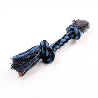 HKM-7553981 Cotton Rope Knot Dog Toy - Double-Section Durable Chew Plaything in Random Colors