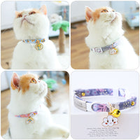 HKM-755475 Adjustable Cute Pet Dog Collar with Safety Buckle - Soft Cloth Material, Multiple Sizes Available