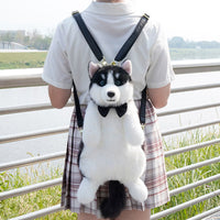 HKM-7555389 Husky Plush Toy with Scarf Options for Youth - Perfect Gift for Animal Lovers