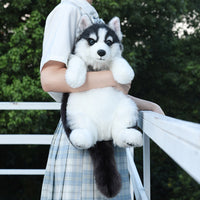HKM-7555389 Husky Plush Toy with Scarf Options for Youth - Perfect Gift for Animal Lovers