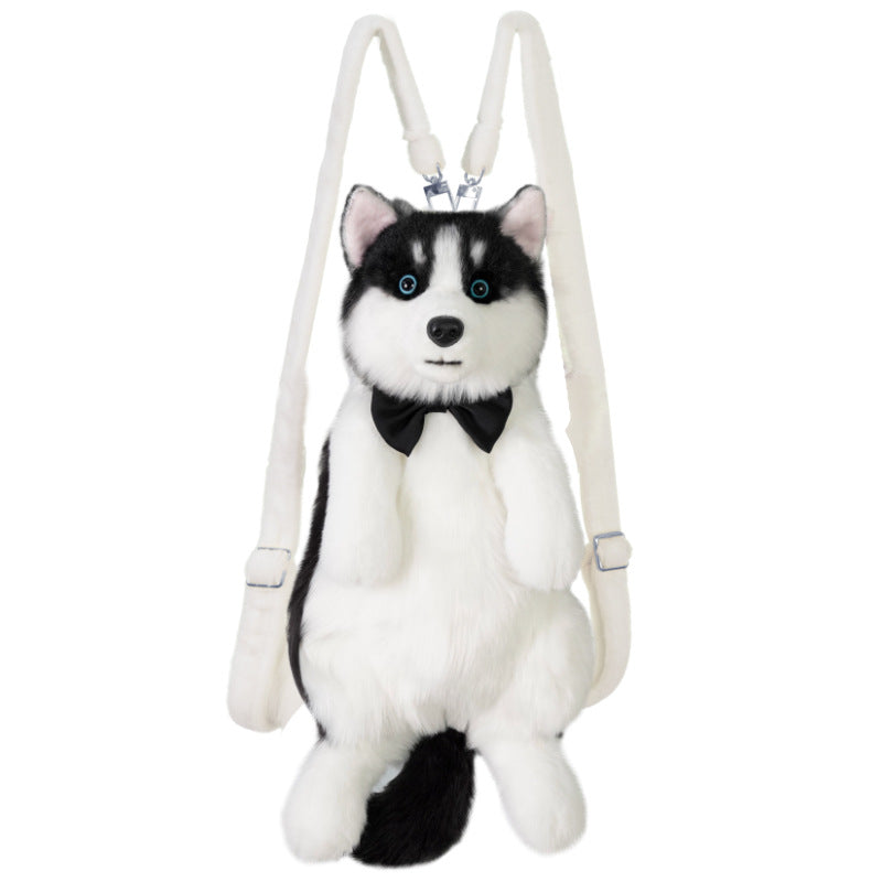 HKM-7555389 Husky Plush Toy with Scarf Options for Youth - Perfect Gift for Animal Lovers