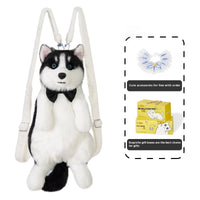 HKM-7555389 Husky Plush Toy with Scarf Options for Youth - Perfect Gift for Animal Lovers