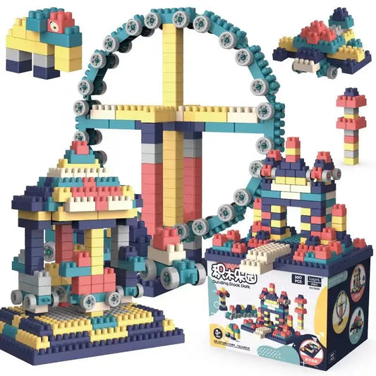 HKM-755603 Creative DIY Building Blocks Set for Children's Education - 520 Large Particles Puzzle Model