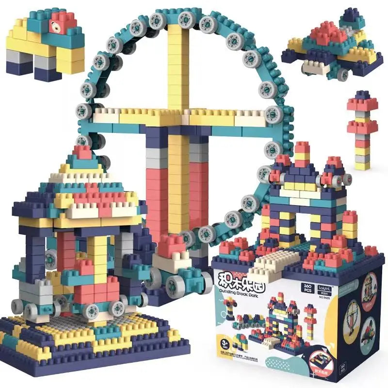 HKM-755603 Creative DIY Building Blocks Set for Children's Education - 520 Large Particles Puzzle Model