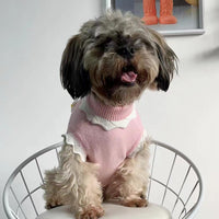 HKM-7558589 Cozy Flower Blossom Sweater for Dogs and Cats - Autumn & Winter Pet Wear