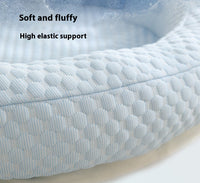 HKM-7560765 Cool Summer Breathable Pet Mat - Available in Round Blue, Beige, Pink, Green, and Gray (50CM to 110CM)