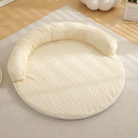 HKM-7560765 Cool Summer Breathable Pet Mat - Available in Round Blue, Beige, Pink, Green, and Gray (50CM to 110CM)