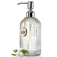 HKM-756115 Large-capacity Push-type Cosmetic Sub-bottling Bottle Set - Crystal/Glass with Plastic and Stainless Steel Pump Heads