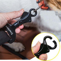 HKM-7561533 Pet Safety Buckle for Car - Aluminum Holder, Sturdy and Easy to Use, Black, 12.5x7x1.5cm