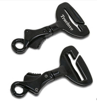 HKM-7561533 Pet Safety Buckle for Car - Aluminum Holder, Sturdy and Easy to Use, Black, 12.5x7x1.5cm