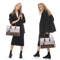 HKM-756307 Stylish Women's 15.6 Inch Laptop Tote Bag with Clutch Purse for Office and Work