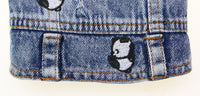 HKM-7563453 Ripped Panda Embroidered Denim Vest for Dogs in Various Sizes