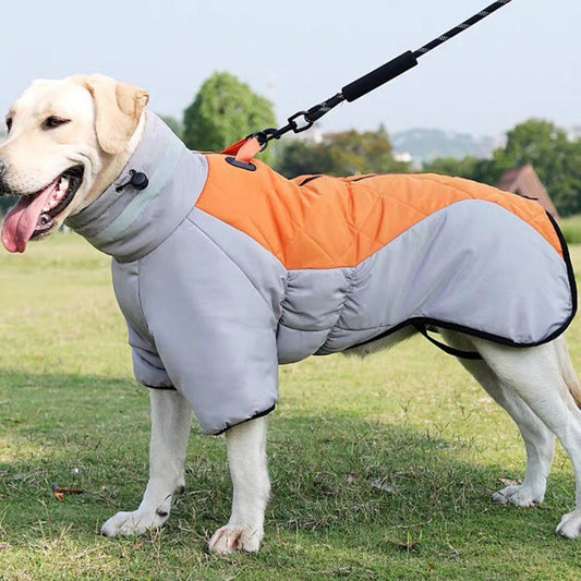 HKM-756435 Warm Waterproof Dog Vest for Medium to Large Dogs, Thickened Cotton Coat in Multiple Colors