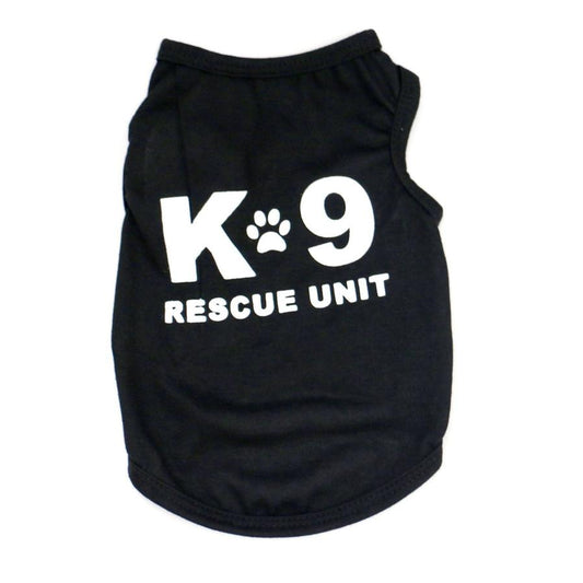 HKM-756499 Cool and Breathable Dog Summer Vest in Various Black Designs - Available in XS, S, M, L Sizes