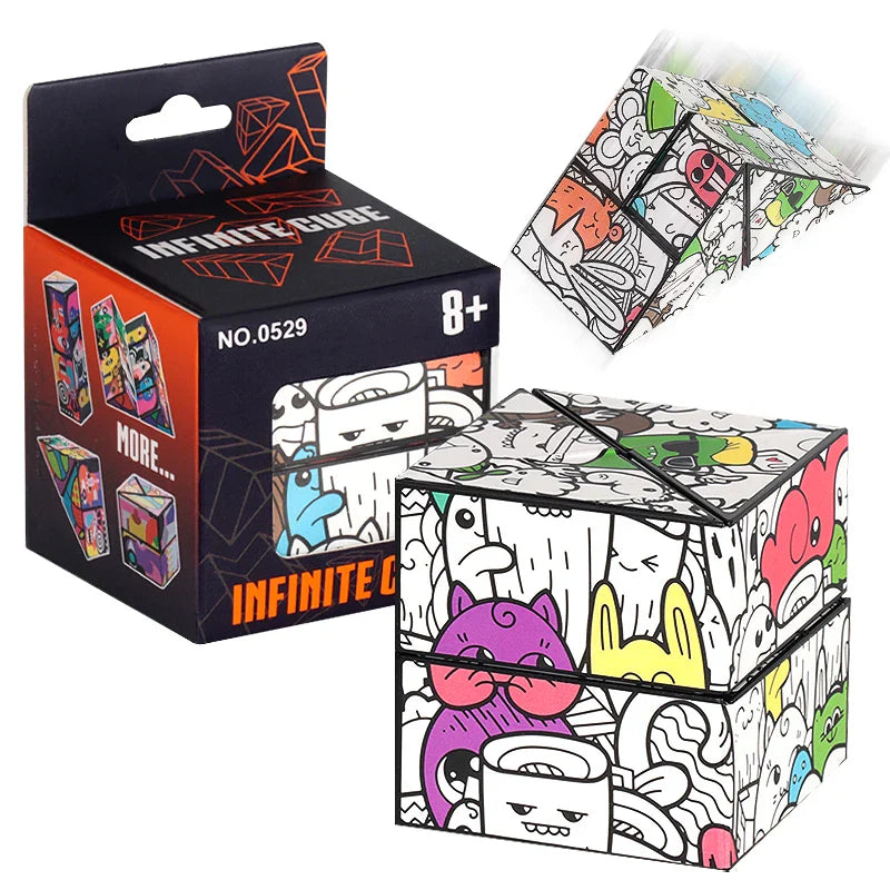 HKM-756499 Infinity Shape Shifting Magic Cube Puzzle Toy for All Ages