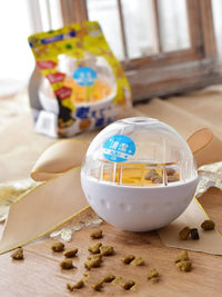 HKM-7565501 Interactive Dog Food Tumbler Puzzle Ball - Soft Glue Material, 82mm Diameter, Ideal for Dogs Under 6kg
