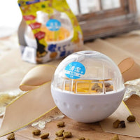 HKM-7565501 Interactive Dog Food Tumbler Puzzle Ball - Soft Glue Material, 82mm Diameter, Ideal for Dogs Under 6kg