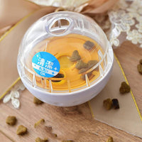 HKM-7565501 Interactive Dog Food Tumbler Puzzle Ball - Soft Glue Material, 82mm Diameter, Ideal for Dogs Under 6kg
