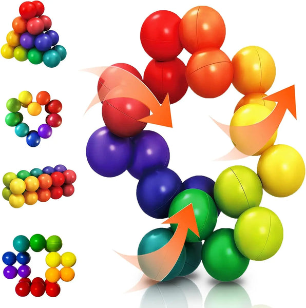HKM-756563 Colorful Educational Fidget Stress Ball Puzzle Toy for Ages 5 and Up