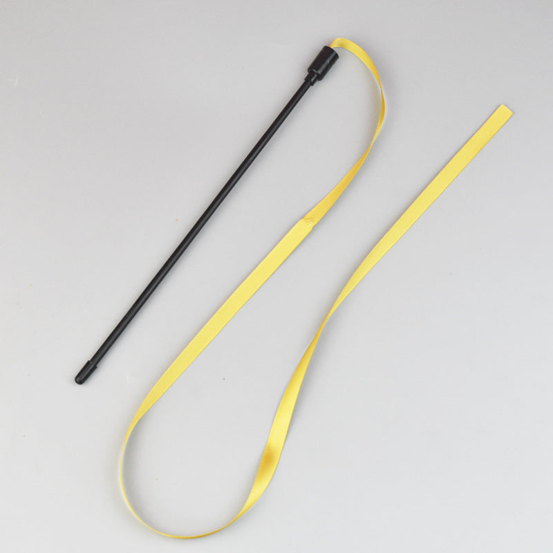 HKM-7566141 Interactive Cat Teaser Wand with Colorful Ribbon for Engaging Playtime and Exercise