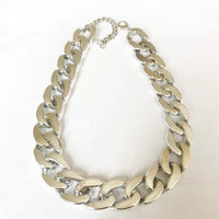 HKM-7566653 Plastic Gold and Platinum Big Chain Necklace for Pets - S, M, L Sizes Available