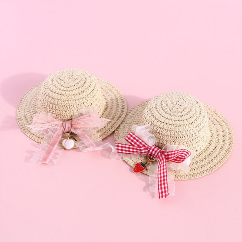 HKM-7566909 Handmade Adjustable Bowknot Pet Hat for Dogs and Cats - Available in Various Colors and Sizes