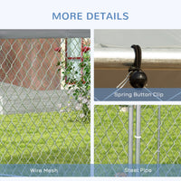 HKM-7568317 Large Dog Kennel with Waterproof Canopy and Lockable Door for Outdoor Use