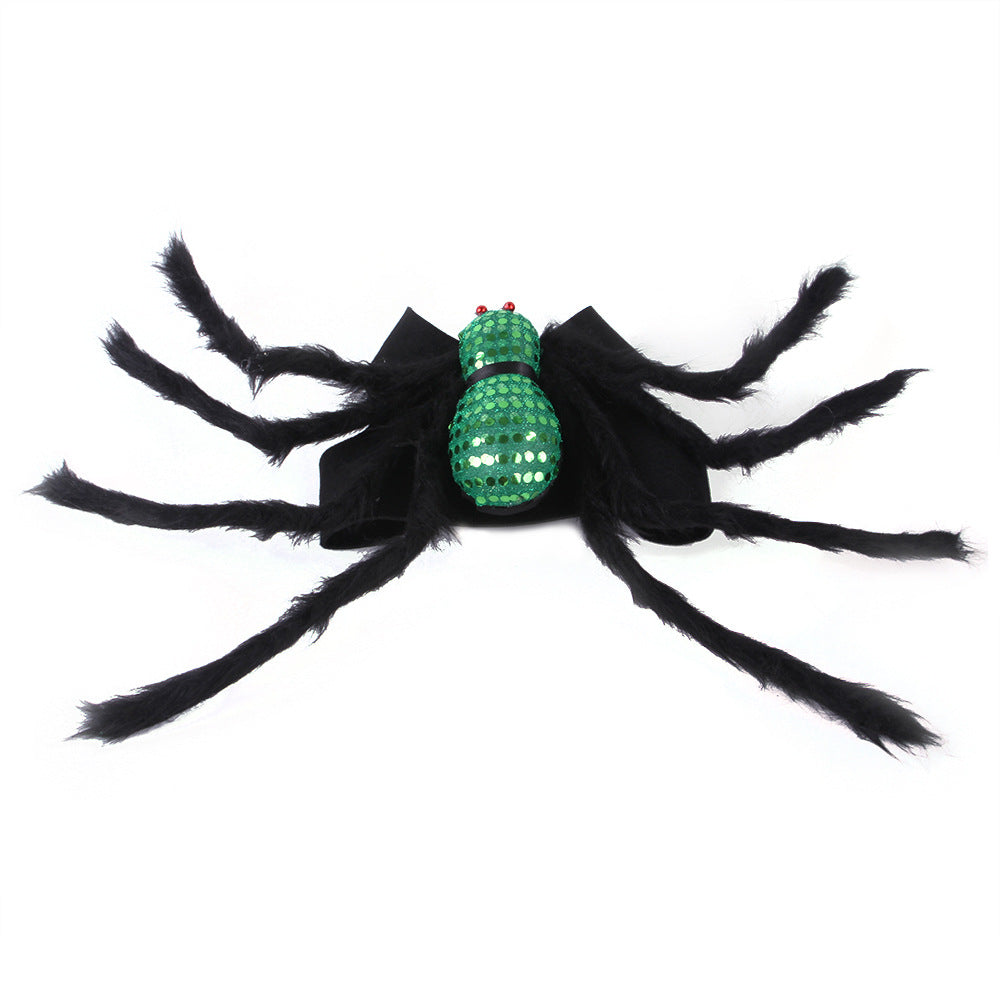 HKM-7568829 Sequined Spider Costume for Small Dogs and Cats in Red, Purple, and Green