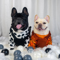 HKM-756883 Cozy Double-Sided Velvet Dog Overalls for Autumn and Winter in Cow and Tiger Patterns
