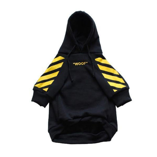 HKM-756947 Cozy Fleece Puppy Sweater with Hood, Black or White Options