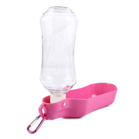 HKM-7570493 Portable Pet Water Dispenser - Lightweight, Leak-Proof, Eco-Friendly Plastic, with Metal Hook for Easy Carrying