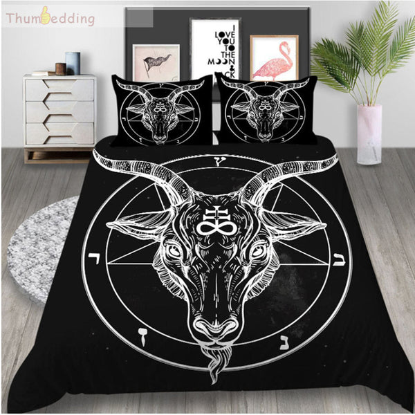 HKM-757075 Personalized 3D Digital Printed Horse Bedding - Polyester Fiber Quilt Cover Set