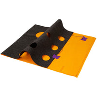 HKM-7571261 DIY Cat Play Puzzle Tunnel and Pet Mat ¨C Felt Fabric with Sound Paper, Bell & Butterfly Toys, Versatile Design for Multi-Cat Fun