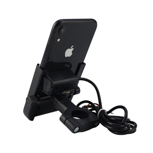 HKM-757139 Aluminum Motorcycle and Bicycle Phone Holder with 5V2.1A Output Voltage
