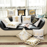 HKM-757203 Geometric Abstract Plush Pillow Case - Modern Minimalist Design, 45x45cm