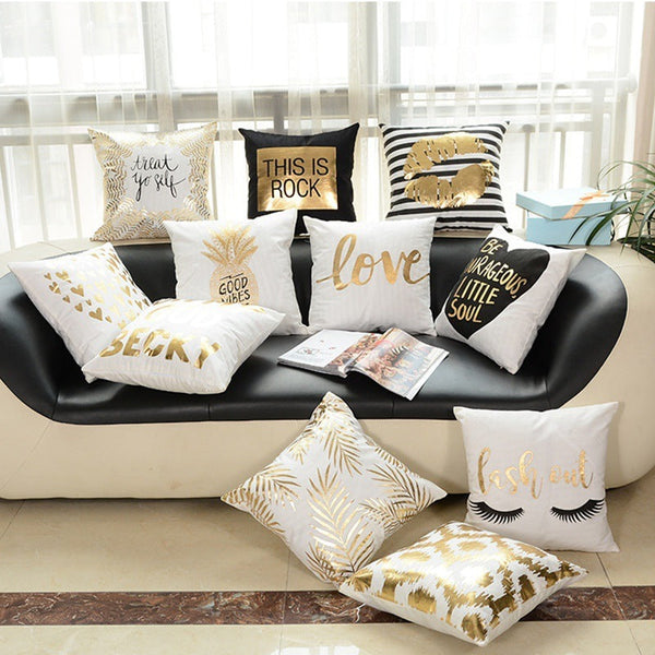 HKM-757203 Geometric Abstract Plush Pillow Case - Modern Minimalist Design, 45x45cm